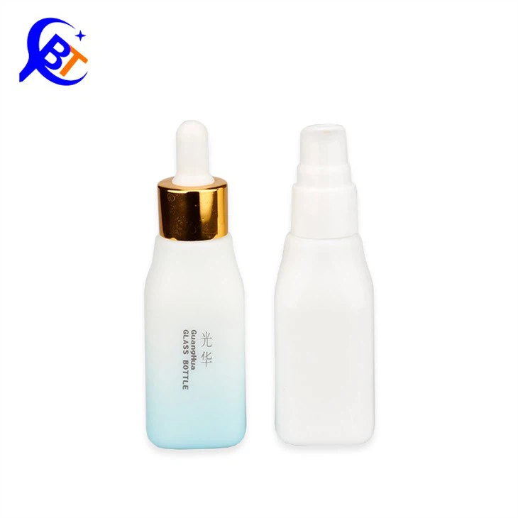 Skin Care Lotion Square Ceramic Bottle