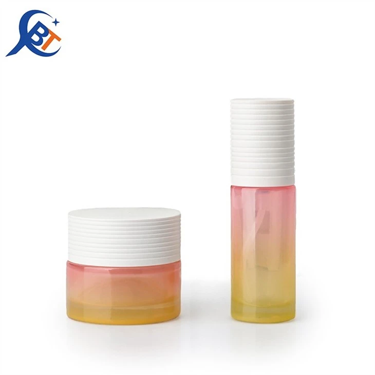 Glass Cosmetic Container Set