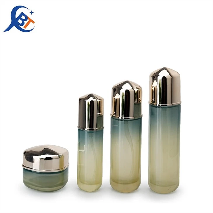 Glass Cosmetic Lotion Pump Bottles