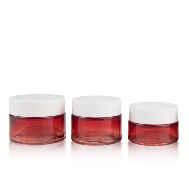 red Face Cream Jar