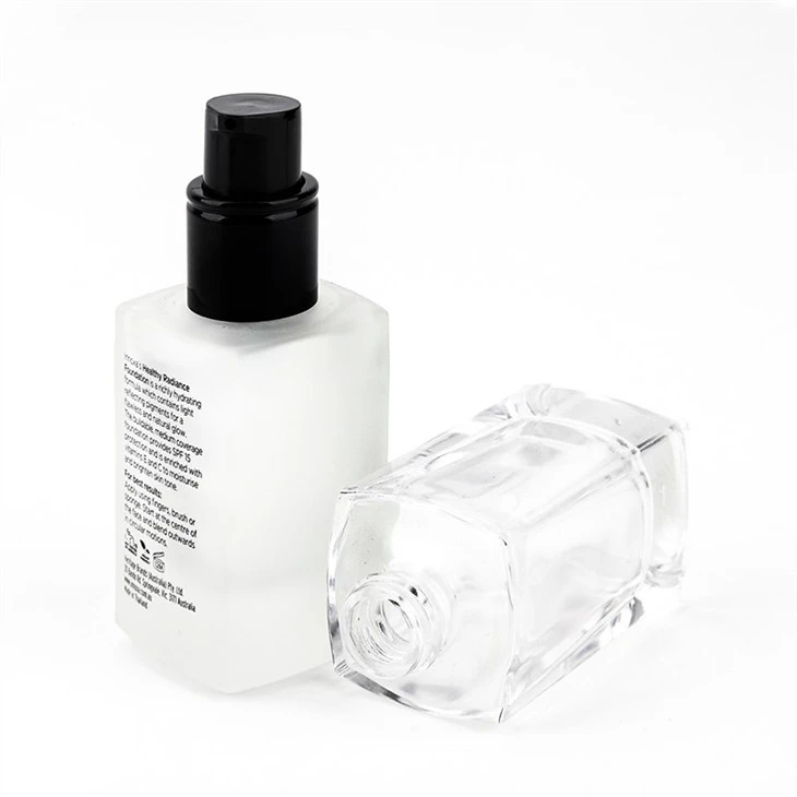 Glass Empty Foundation Bottle