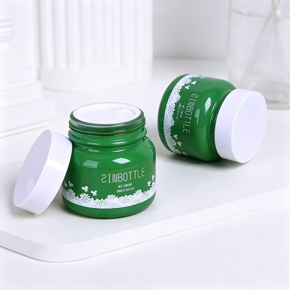 100g Thickened Glass Cream Jar With Lid, Empty Cosmetic Container For Face Cream & Body Butter high quality