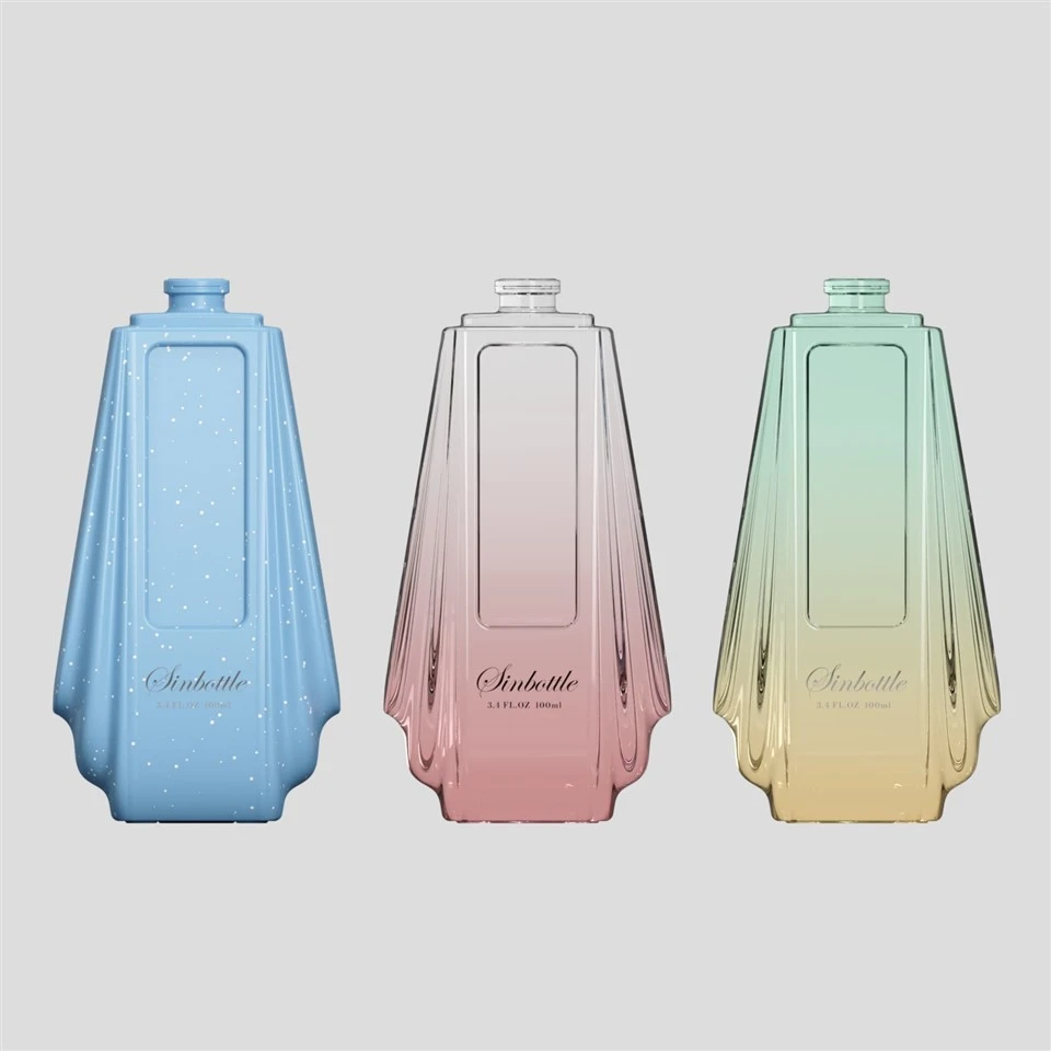 100ml Luxury Curved Glass Perfume Bottle Shell Cap Arabic Fragrance Packaging Custom Logo Private Label high quality