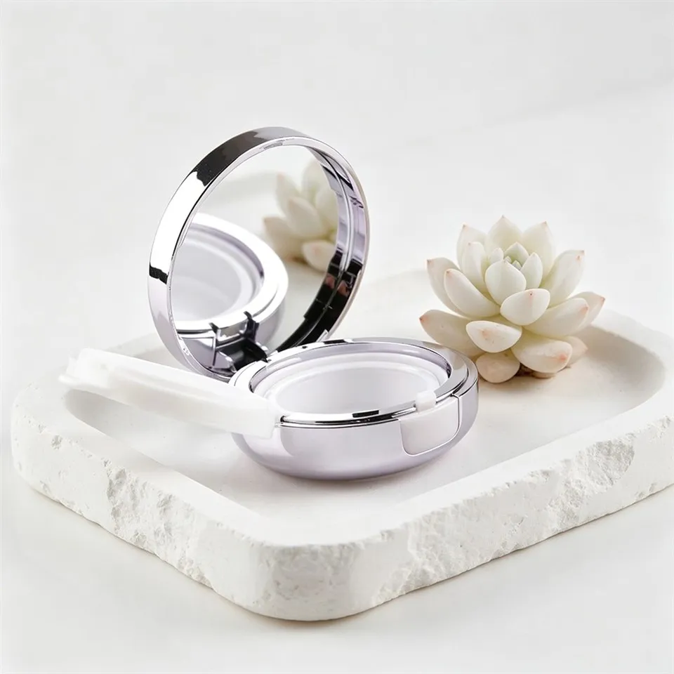15g Empty Air Cushion Compact With Mirror, Refillable Plastic Case For BB CC Cream & Foundation factory