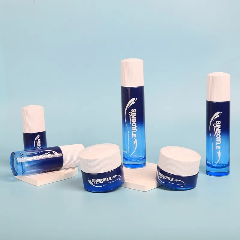 Factory Manufacturer Skincare Packaging Glass Bottle Set factory