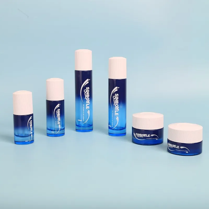 Factory Manufacturer Skincare Packaging Glass Bottle Set suppliers