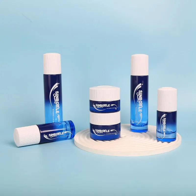 Factory Manufacturer Skincare Packaging Glass Bottle Set