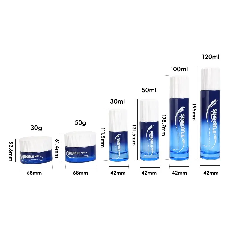 Factory Manufacturer Skincare Packaging Glass Bottle Set price
