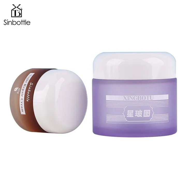 Glass Jar With Lid Set Packaging Skin Care Containers Face Cream Jars