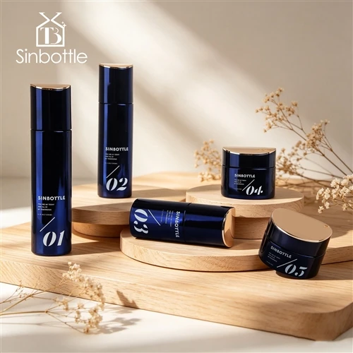 Market Positioning Analysis of Dark Blue Complete Glass Skincare Bottle Sets