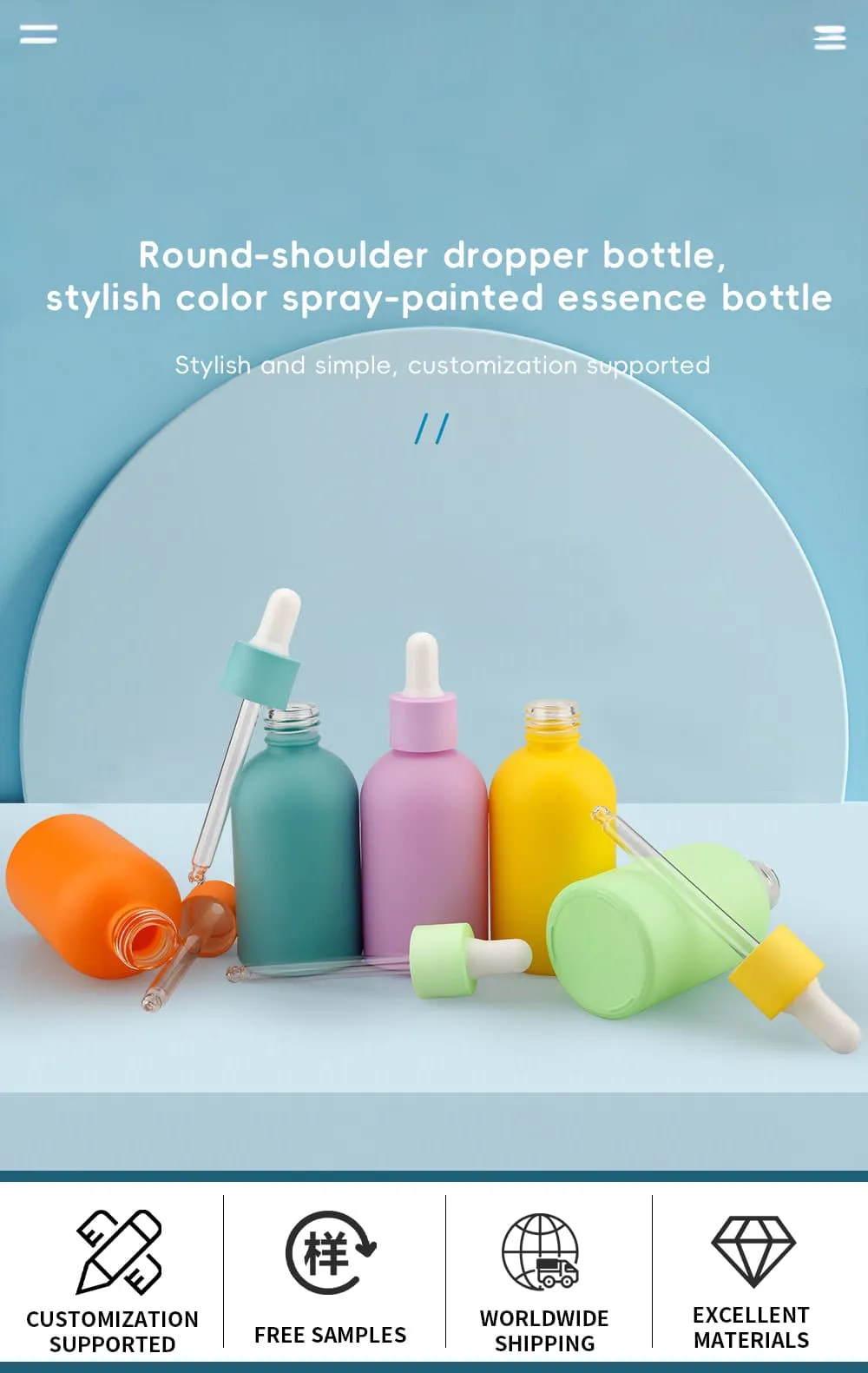 Cosmetic Glass Dropper Bottle 02 Cosmetic Glass Dropper Bottle 02