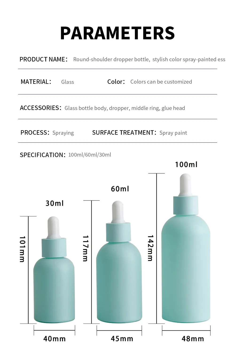 Cosmetic Glass Dropper Bottle 03 Cosmetic Glass Dropper Bottle 03