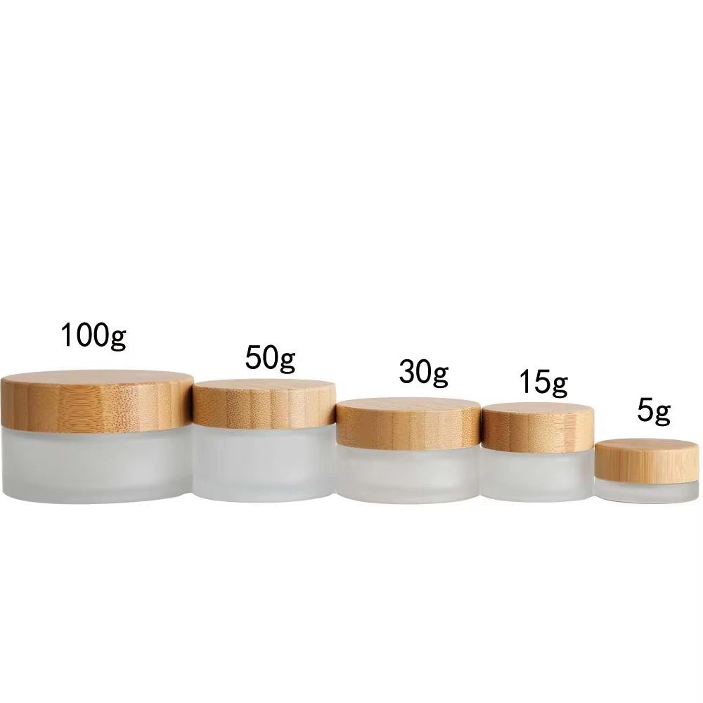 Glass Jar with wood Lids 15 Glass Jar with wood Lids 15