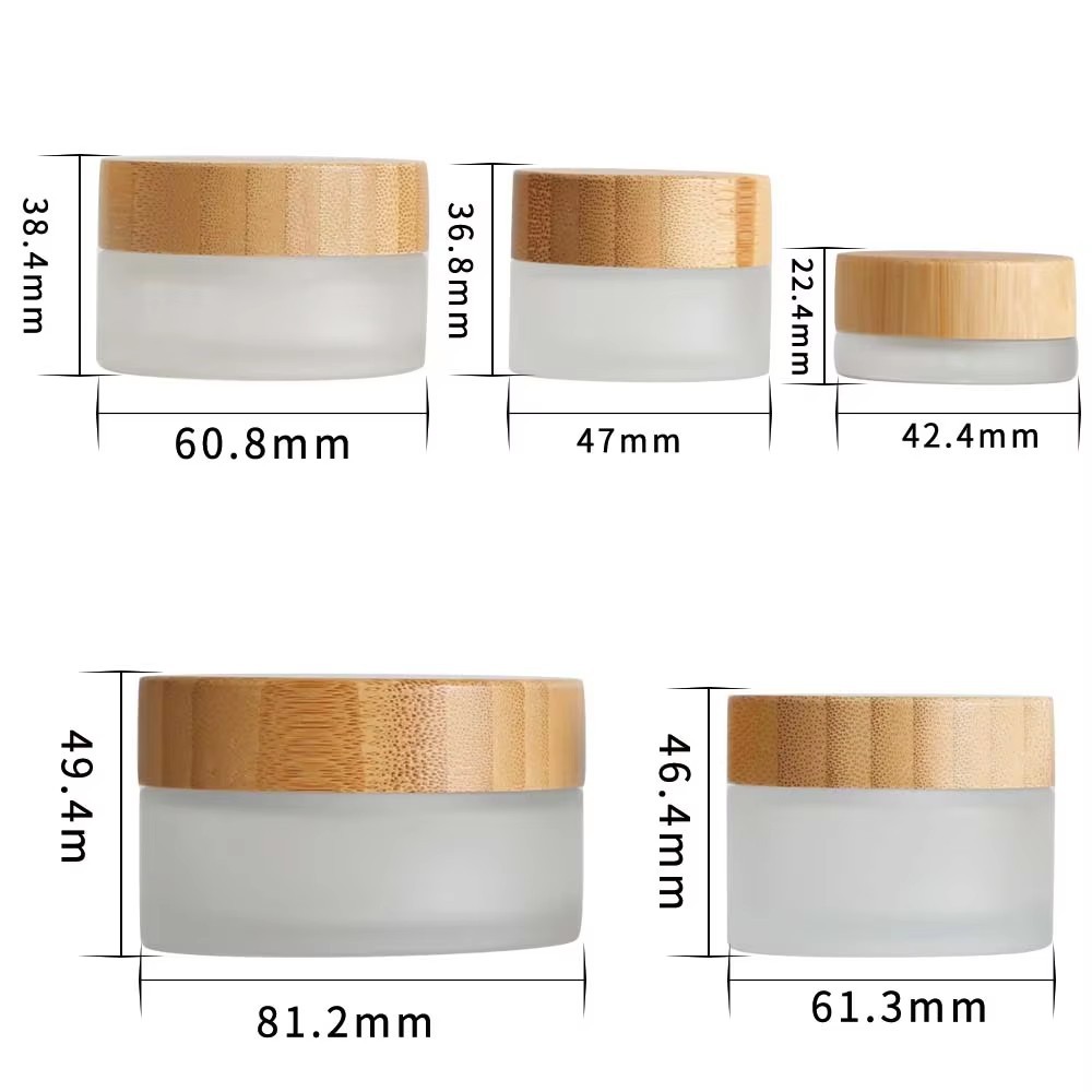 Glass Jar with wood Lids 16 Glass Jar with wood Lids 16