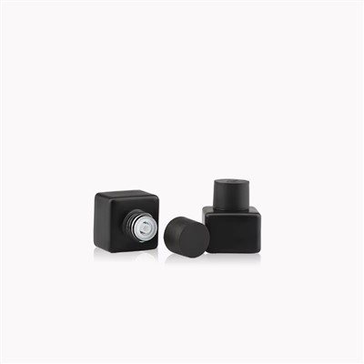 Luxury 5ml Mini Square Black Glass Perfume Bottle Portable Travel Size Essential Oil Bottle With Cap Small Fragrance Sample Vial